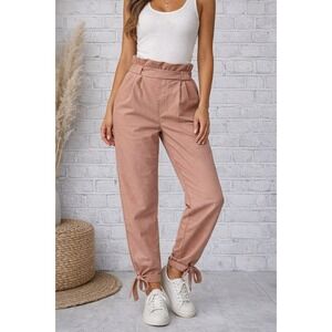 Grace Karin Women XL Tapered Pants Ankle Tie Pockets Stretch